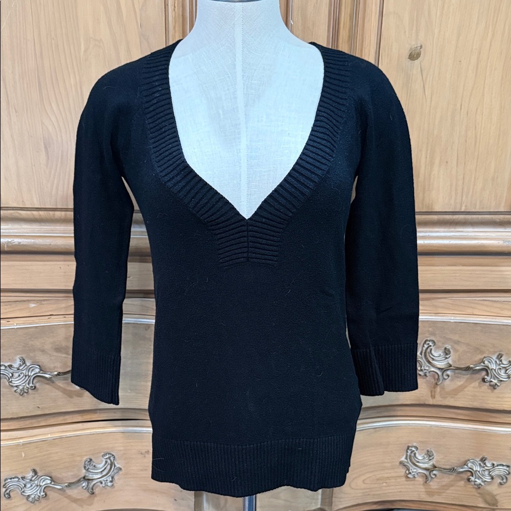 Dolce & Gabbana Black V-Neck Women's Sweater